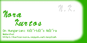 nora kurtos business card